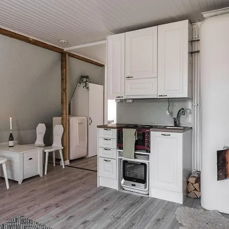 Self-service Wooden With Parking Near Aura River *